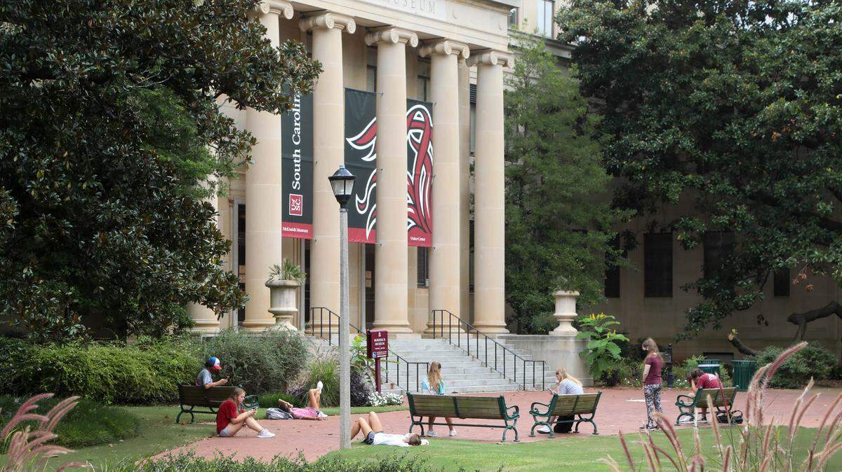 University of South Carolina students relax in the horseshoe. 9/9/20