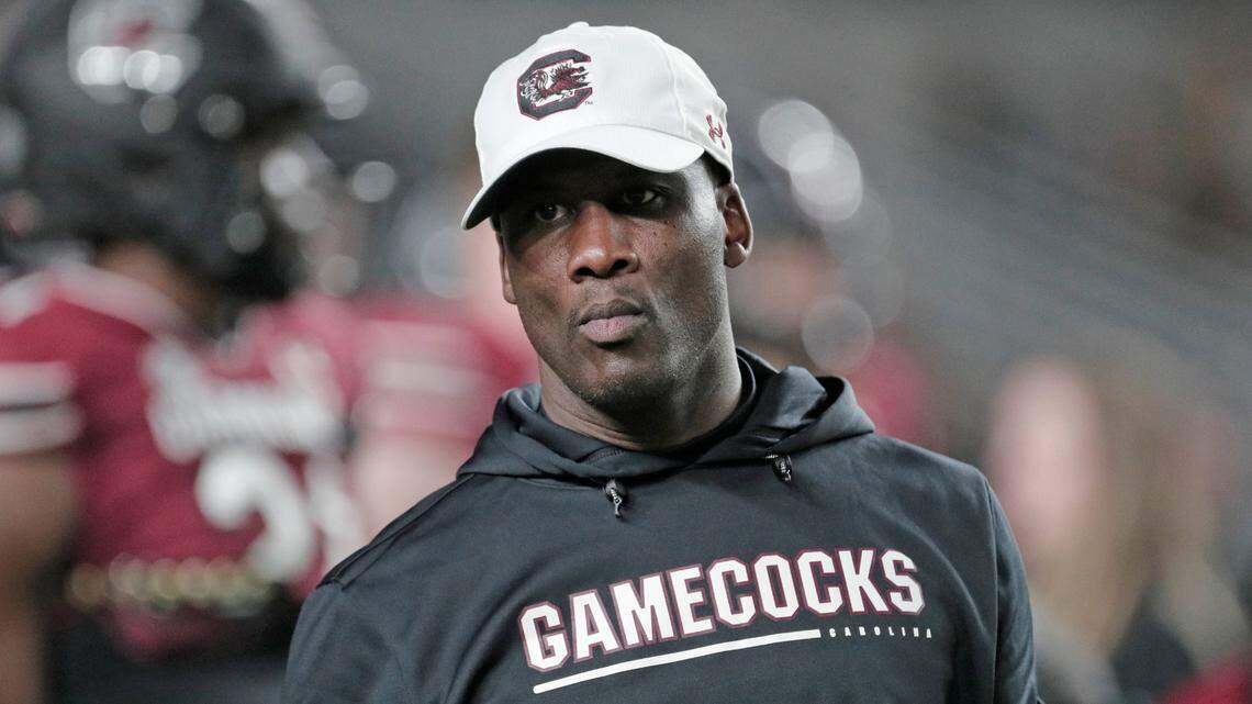 South Carolina’s Torrian Gray during warmups ahead of the Gamecocks’ Oct. 22, 2022 game against Texas A&M at Williams-Brice Stadium.