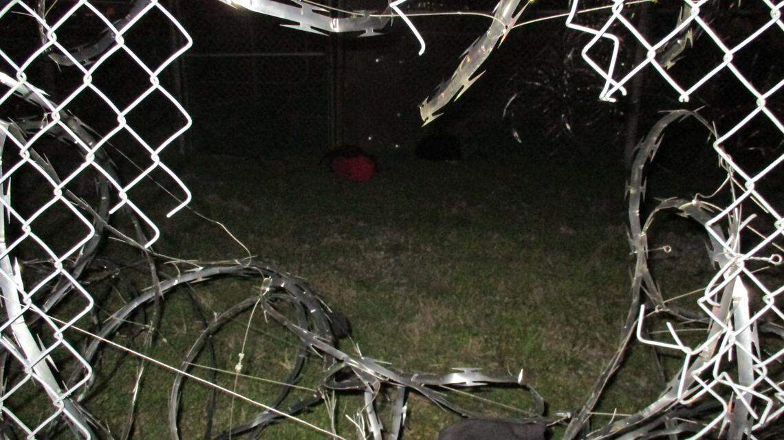 A South Carolina man is accused of cutting a fence in an attempt to get into a state prison, officials said.