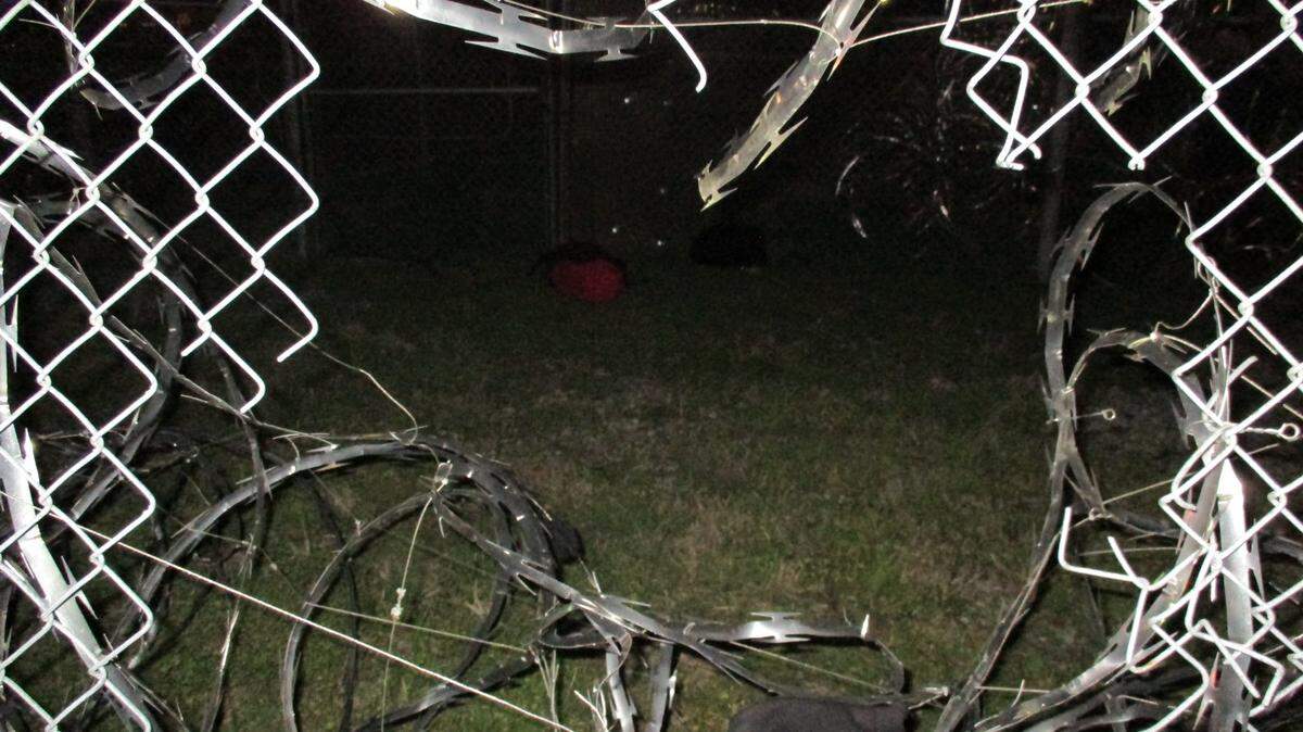 A South Carolina man is accused of cutting a fence in an attempt to get into a state prison, officials said.