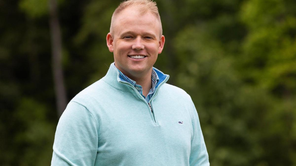 Lexington town council member Gavin Smith poses for a portrait at his home on Friday, May 26, 2023. Smith is Lexington’s town council first gay and out elected official.