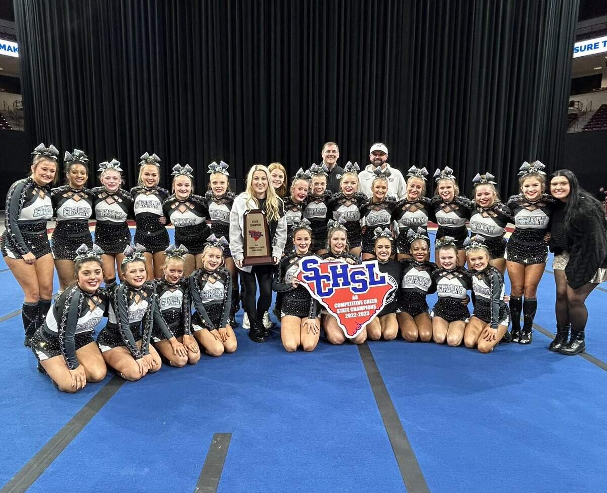Gray Collegiate won the Class 2A competitive cheerleading championship on Saturday, Nov., 19, at Colonial Life Arena.
