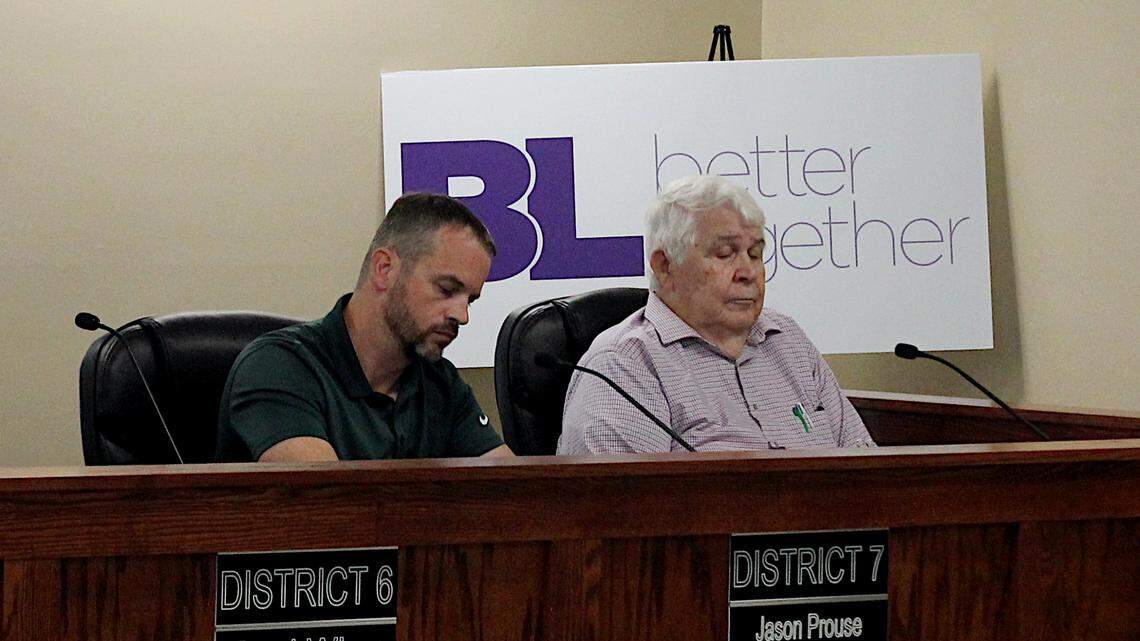 Bob Hall (right) joined four other Batesburg-Leesville Town Council members in calling for a meeting to formalize separations with Town Manager Ted Luckadoo and Town Attorney Christian Spradley on the day the lawyer, the councilman’s nephew, buried his father.