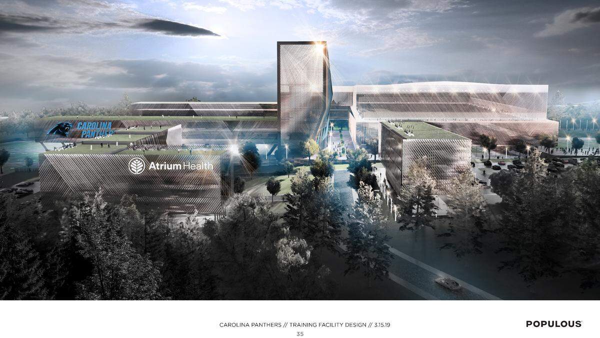 The Panthers are planning an orthopedic sports facility for the team’s proposed headquarters complex in Rock Hill. This is a rendering of the facility. The Panthers’ plans call for a health care company to operate the orthopedic facility, but the team said it has not reached a deal.