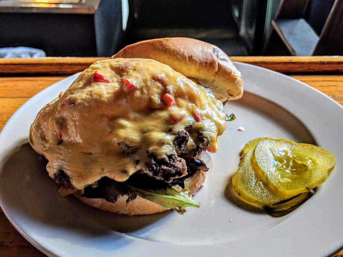 Pimento cheeseburger at Rockaway Athletic Club