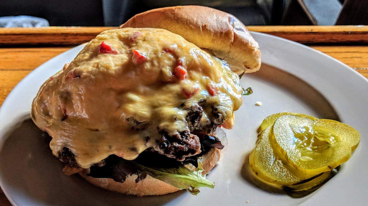 Pimento cheeseburger at Rockaway Athletic Club