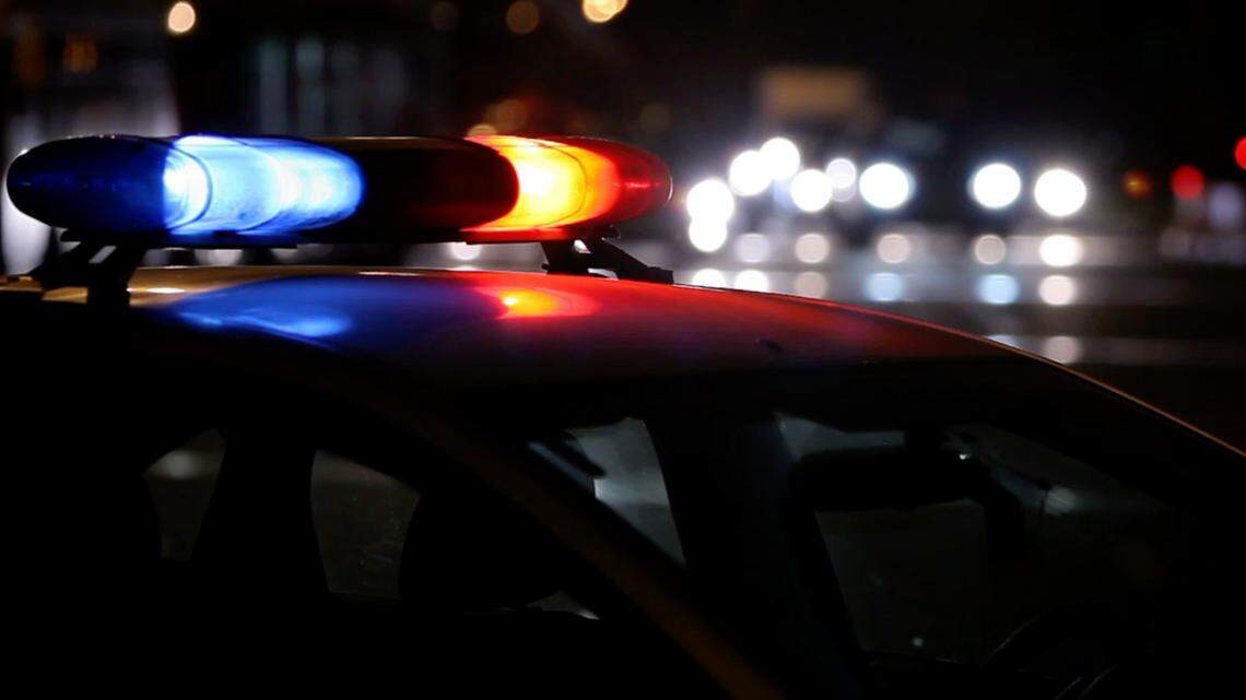 The first crash happened when a patrol car collided with a sedan, authorities said.