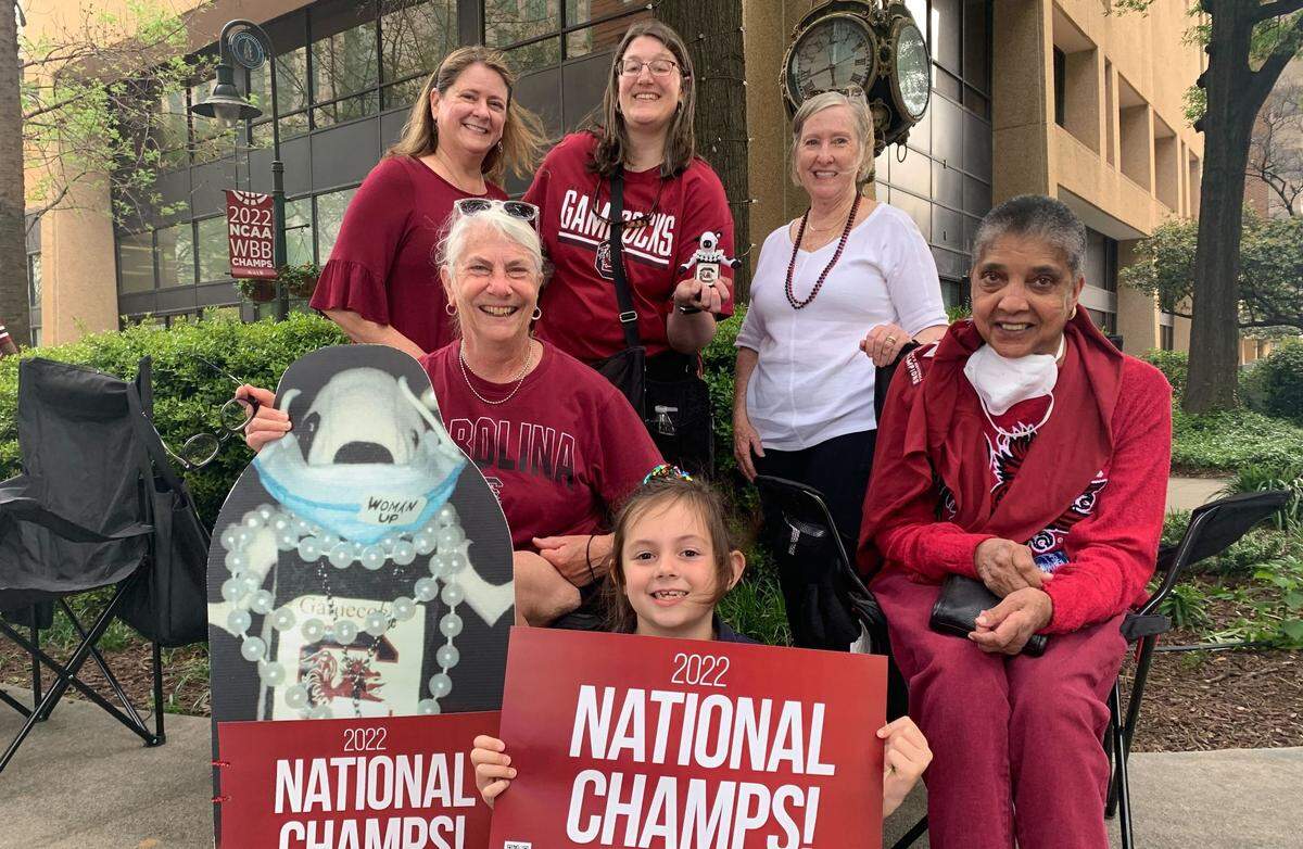 These former H.B. Rhames Elementary School teachers are big Gamecock fans.
