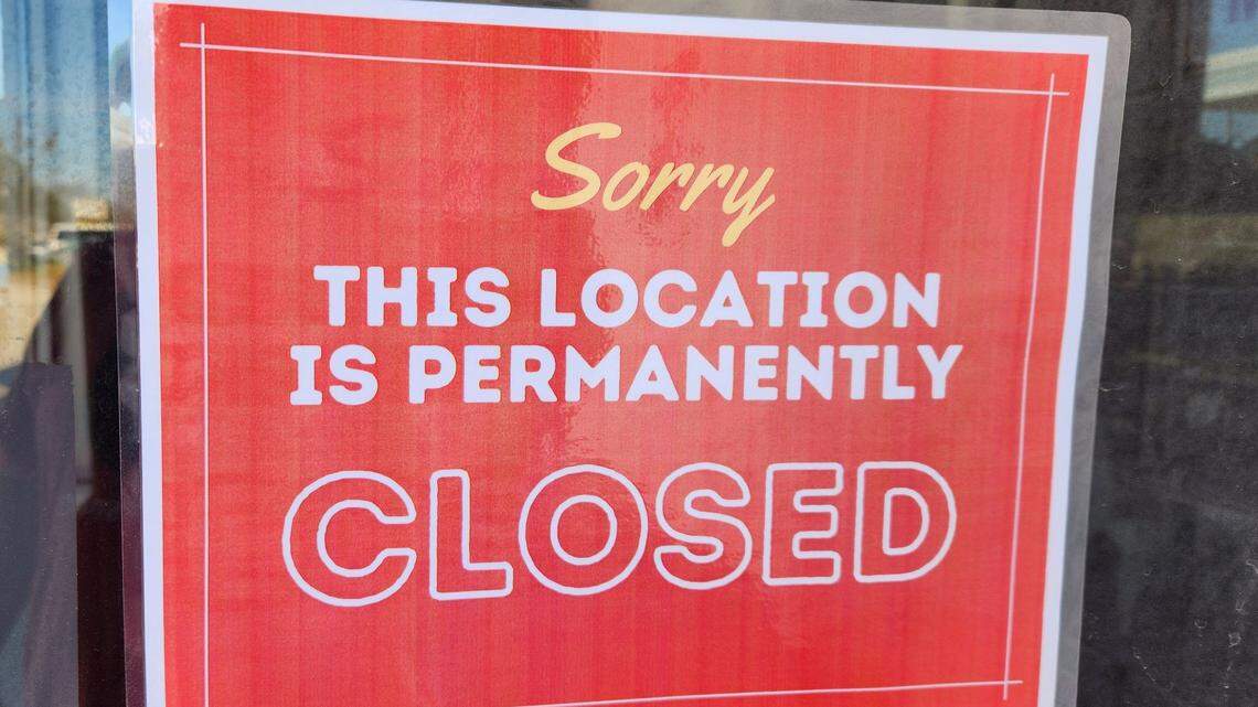 A sign on the door notes that Bart’s Crazy Good Coffee at 1311 Dutch Fork Road in the Ballentine area is closed.