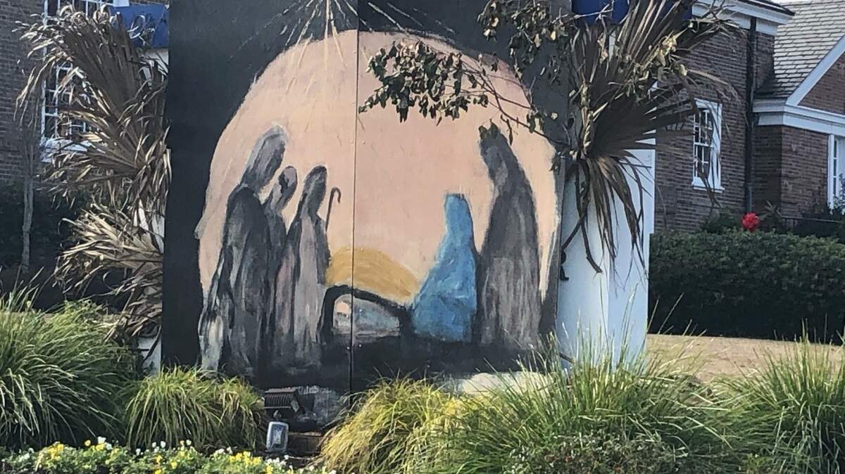 A nativity scene outside Eastminster Presbyterian Church on Trenholm Road.