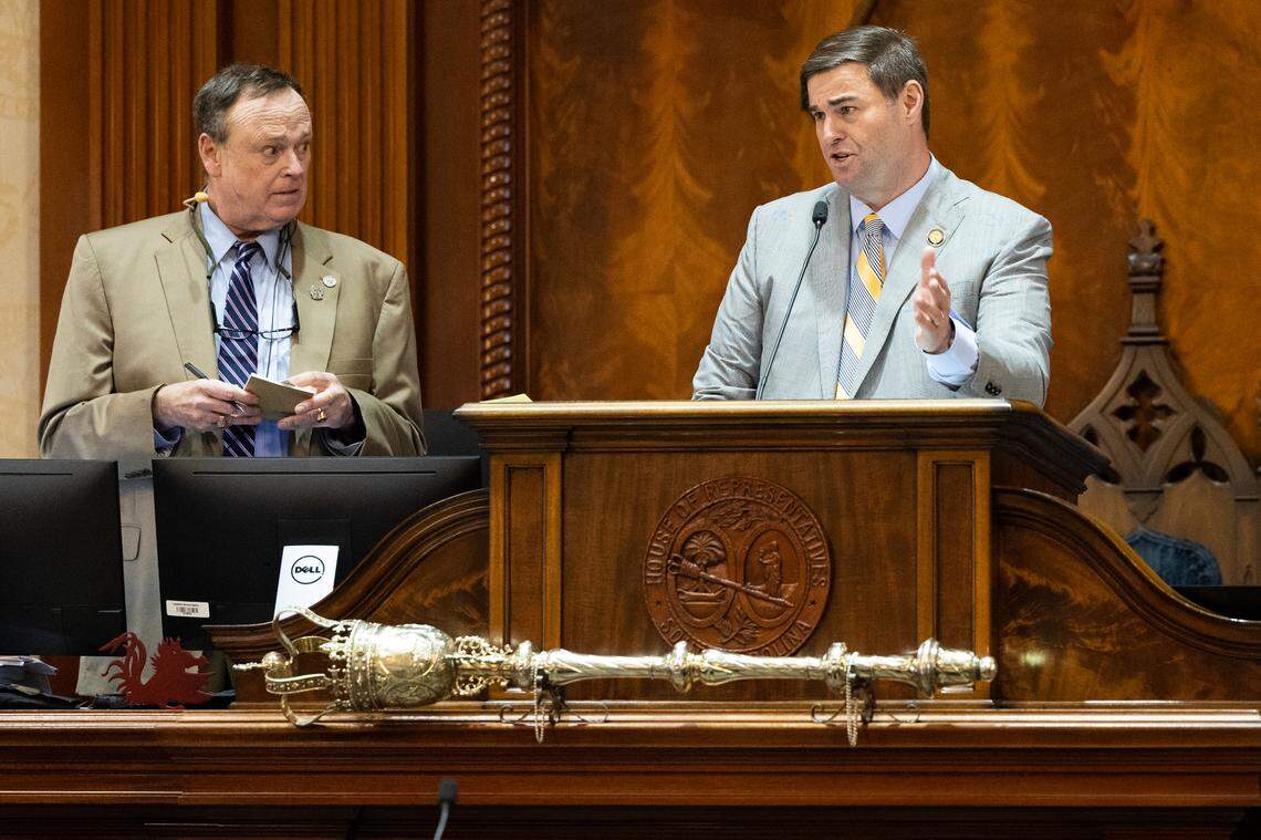 S.C. House Speaker Murrell Smith, R-Sumter, presides over the beginning of the legislative session in the South Carolina House on Tuesday, Jan. 10, 2023.