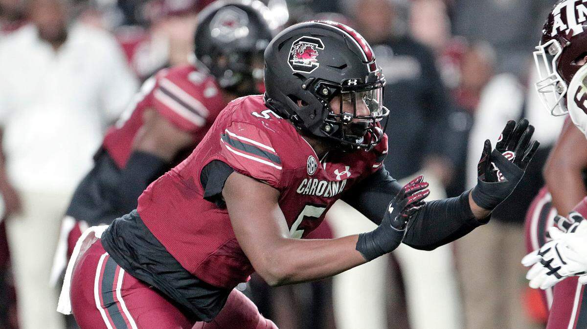 South Carolina’s Jordan Burch during the Gamecocks’ Oct. 22, 2022 game against Texas A&M at Williams-Brice Stadium.