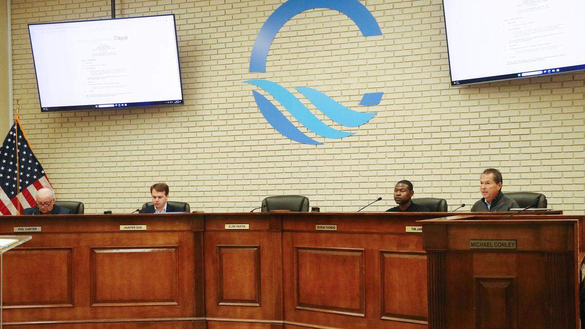 Cayce council members met Oct. 13, 2025 for a special called meeting. The city’s longtime mayor, Elise Partin, was not in attendance.