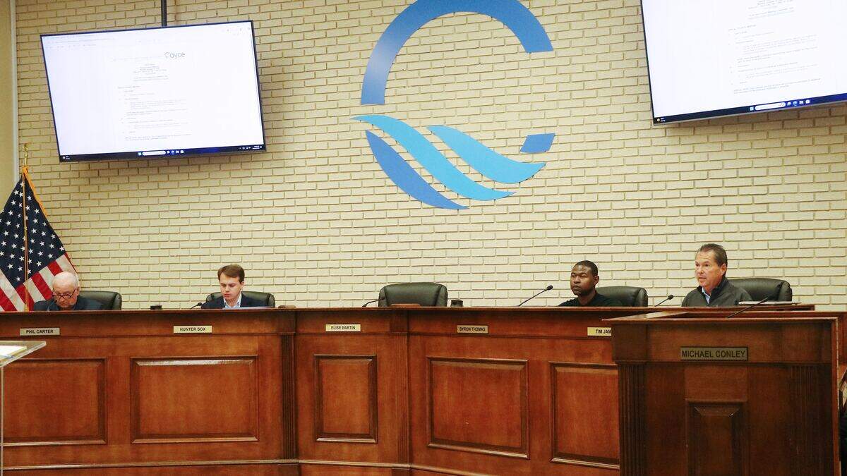 Cayce council members met Oct. 13, 2025 for a special called meeting. The city’s longtime mayor, Elise Partin, was not in attendance.