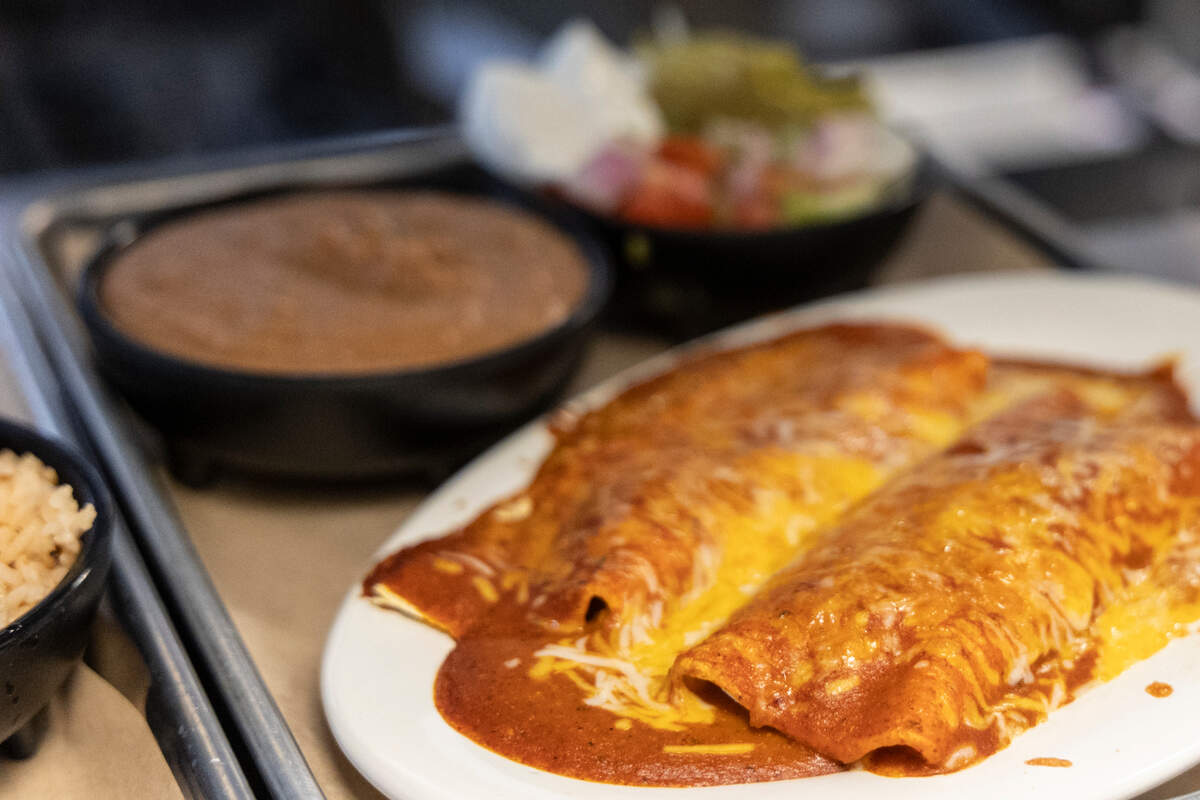 Arroyo Tacos + Tequila opened recently on Harden Street in Columbia’s Five Points. These are the pork carnitas enchiladas.