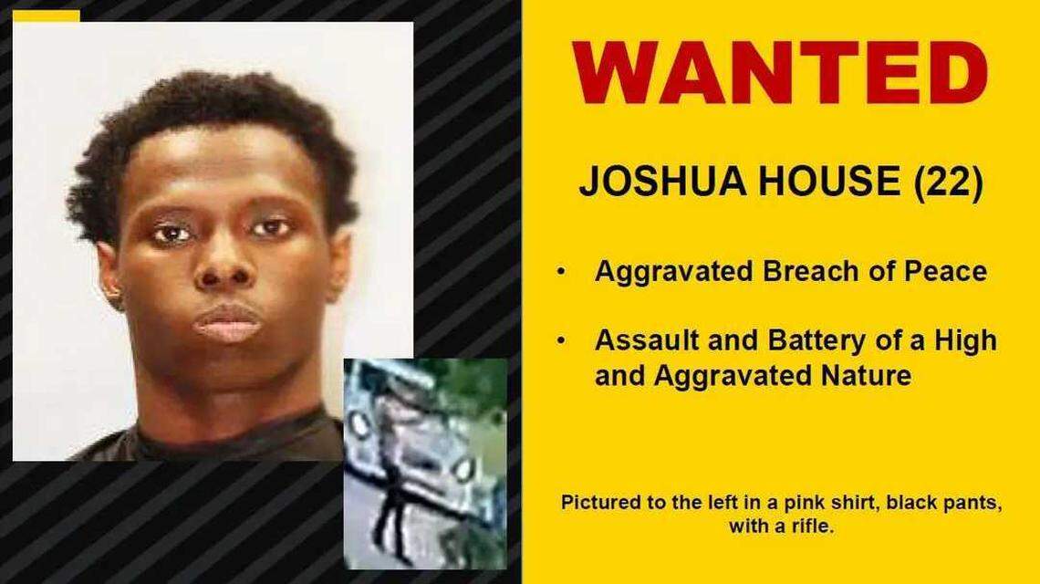 Joshua House, 22, is wanted by the Richland County Sheriff’s Office after failing to turn himself in behind a community pool shooting at the Village at Lakeshore on May 28, 2024.