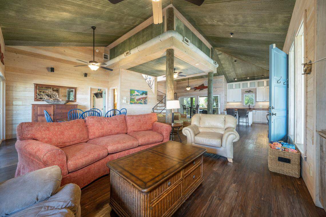 The house can still be booked as an Airbnb starting at $500 a night for a minimum of three nights.