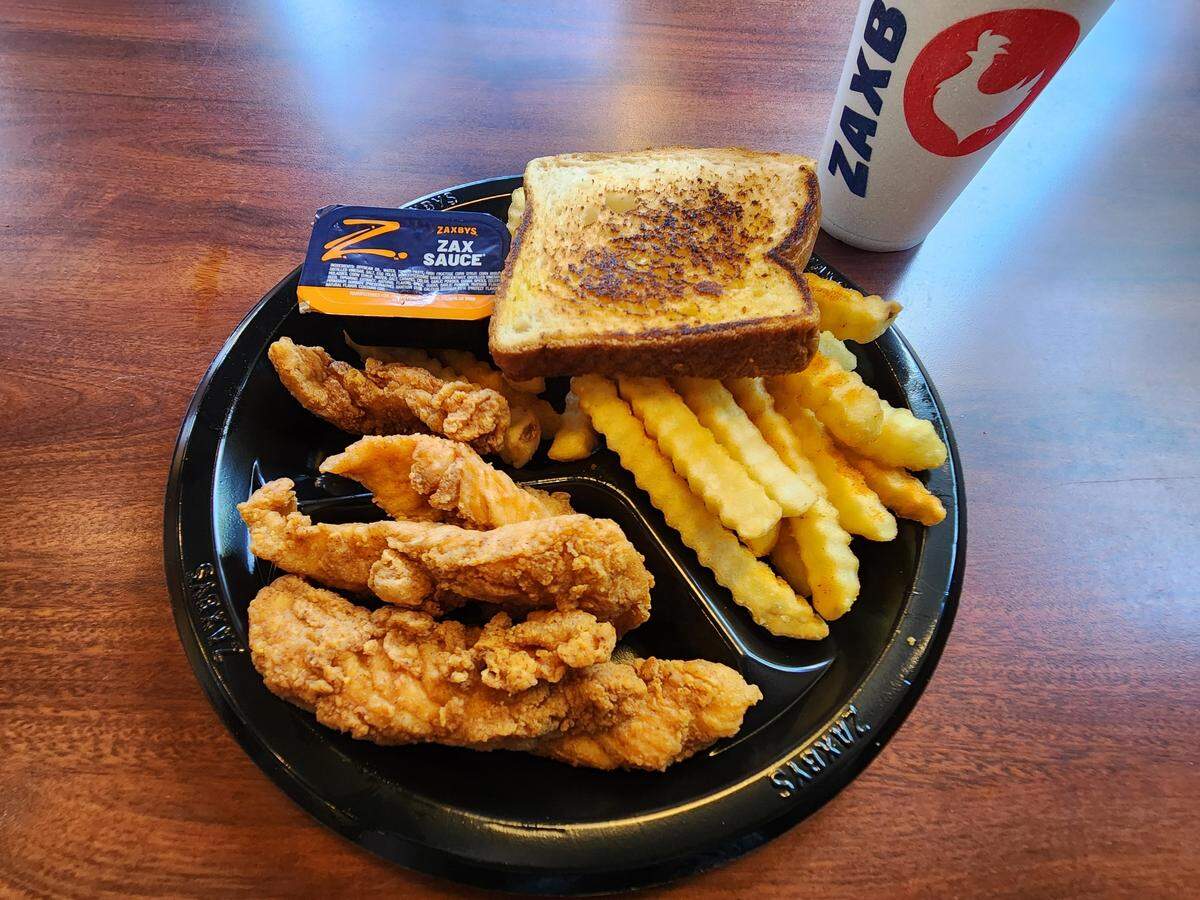 A four-piece chicken tender plate from Zaxby’s in West Columbia.