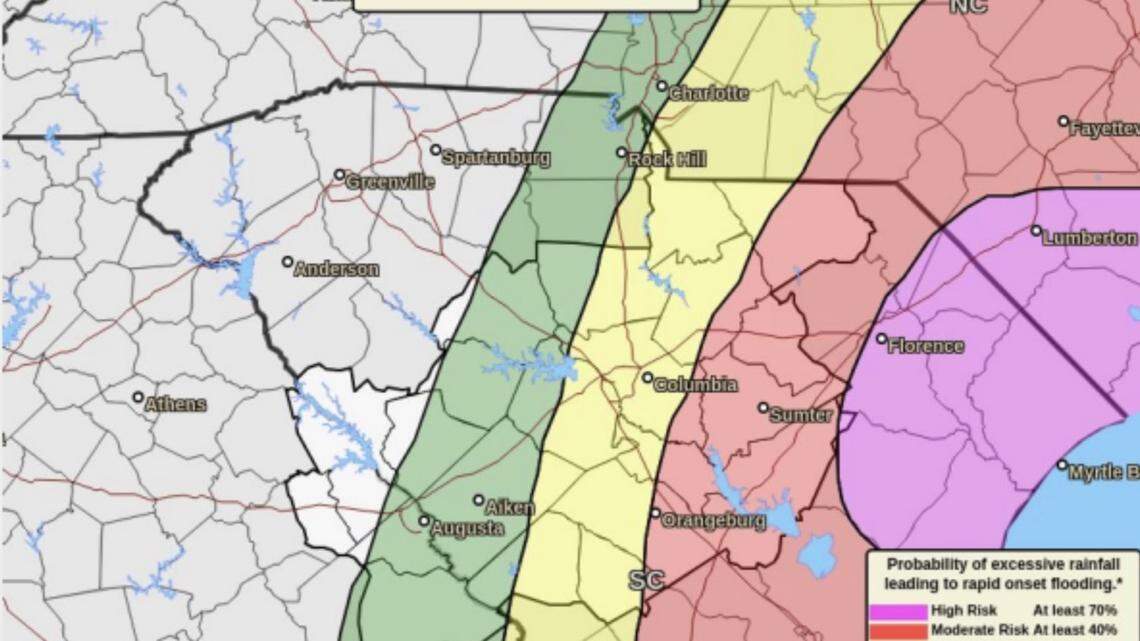 Here’s how much rain Debby has dumped on Columbia so far and what’s still to come, NWS says