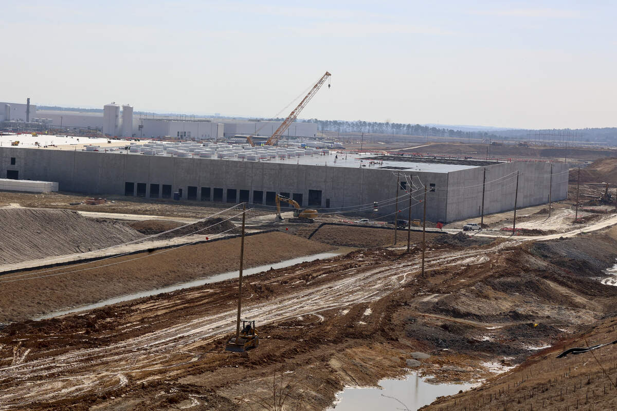 Progress at the Scout Motors facility in Blythewood shows mostly enclosed buildings on Tuesday, Feb. 10, 2026. Work is being done on the 1,100-acre site to complete the electronic vehicle production facility by late 2026 to early 2027.