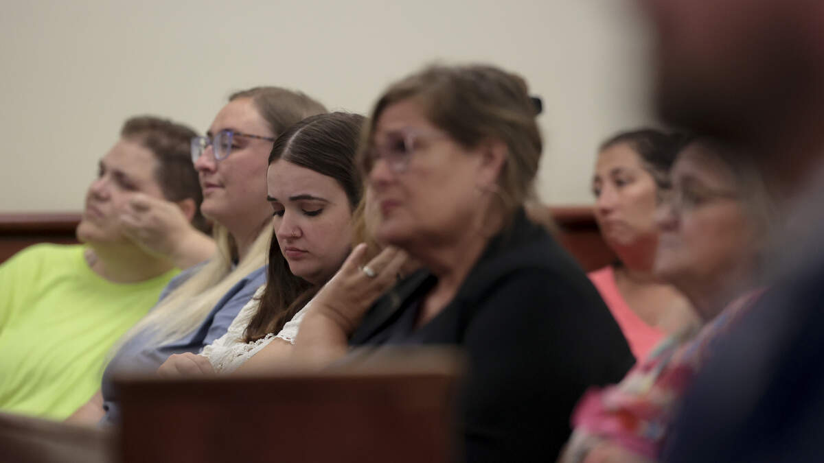 People watch a status hearing involving Alex Murdaugh, on Monday, June 29, 2026, at the Marc H. Westbrook Judicial Center in Lexington, South Carolina. Alex Murdaugh will be retried in the June 7, 2021, shooting deaths of his wife and son, after his original conviction was overturned due to jury tampering.