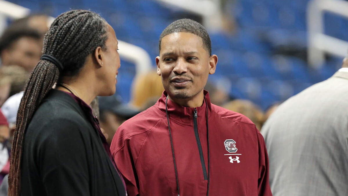 New South Carolina men’s basketball coach Lamont Paris was in the Greensboro Coliseum on Friday night to support the Gamecock women’s basketball team in the NCAA tournament.