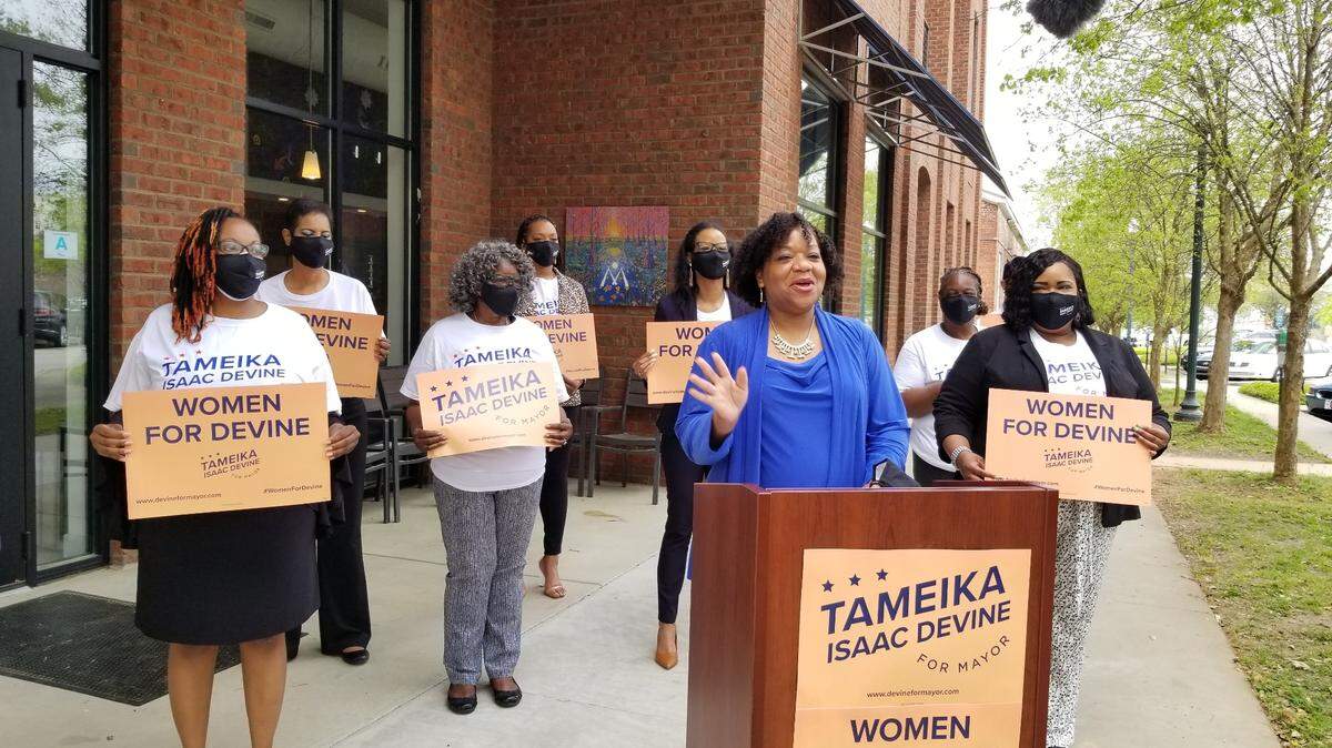Columbia City Councilwoman Tameika Isaac Devine, a candidate for Columbia mayor, announced several key endorsements Wednesday, including support from Richland County Coroner Naida Rutherford and former South Carolina Democratic Party Chairwoman Carol Fowler.