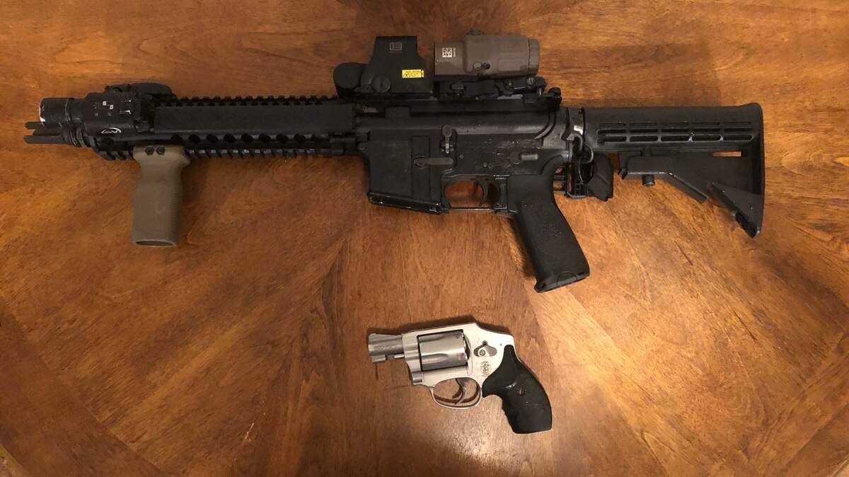 A Colt rifle and Smith & Wesson handgun were stolen from a Greenville County Sheriff’s Office vehicle.