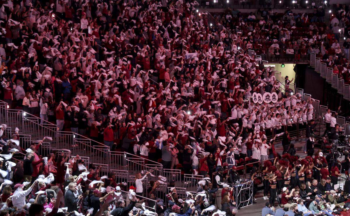 South Carolina reported Sunday’s women’s basketball game against Ole Miss as a sellout.