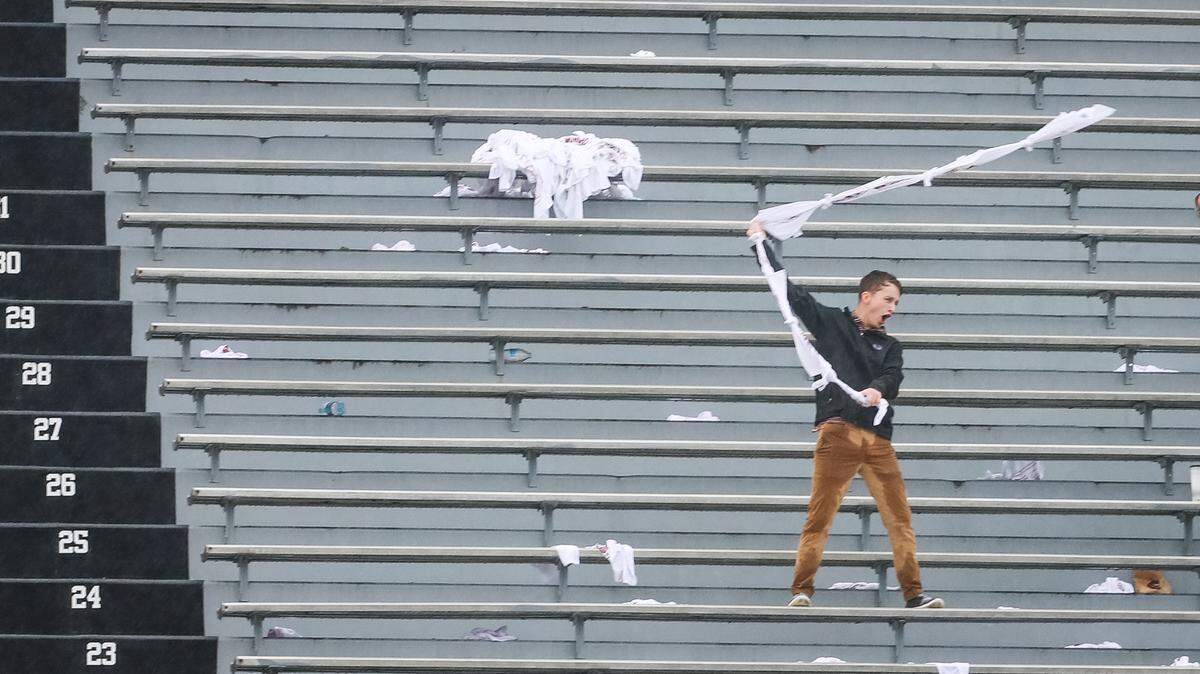 The Sandstorm towels were put to good use by fans during the second half of the game against Akron at Williams-Brice Stadium in Columbia, SC, Saturday, December 01, 2018.