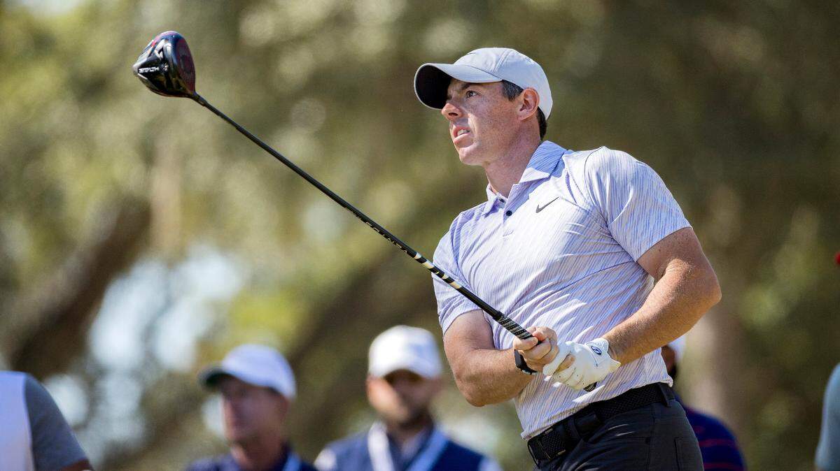 Rory McIlroy, of Northern Ireland, watches his drive down the second fairway during the final round of the CJ Cup golf tournament Sunday, Oct. 23, 2022, in Ridgeland, S.C. (AP Photo/Stephen B. Morton)