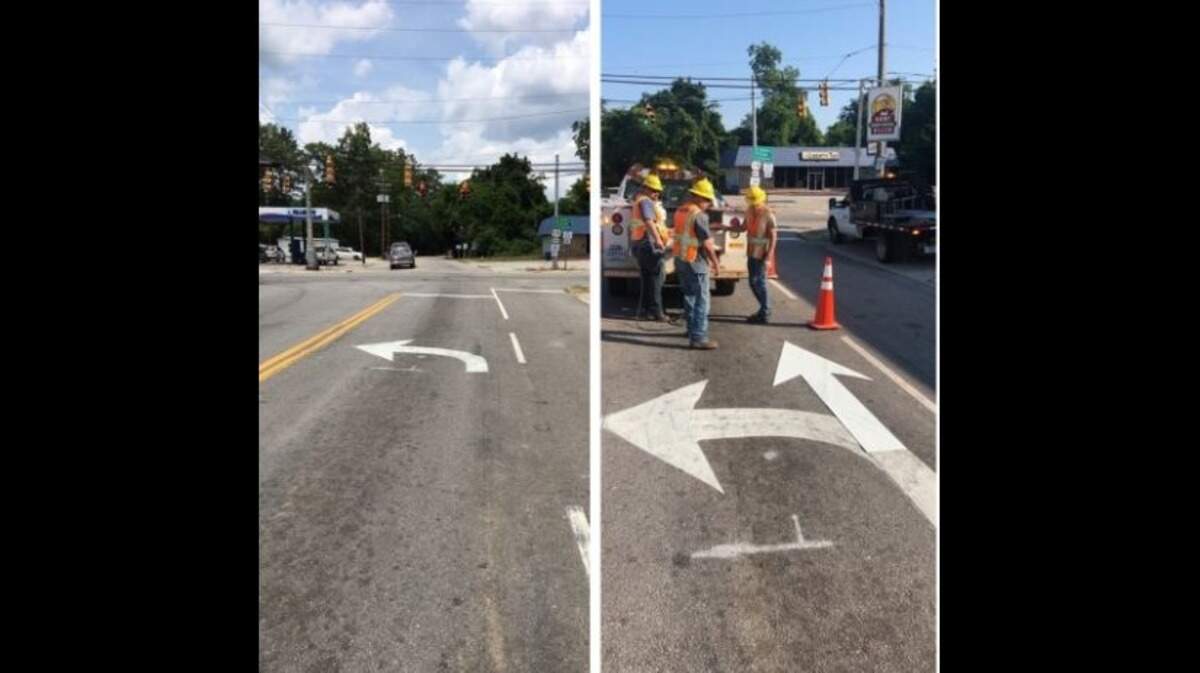 The South Carolina Department of Transportation had to change unapproved traffic markings made on a Midlands road.