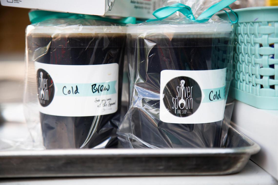 Cold brew from Silver Spoon Bake Shop on Friday, April 17, 2020. The menu is limited to items that do not have to be refrigerated.