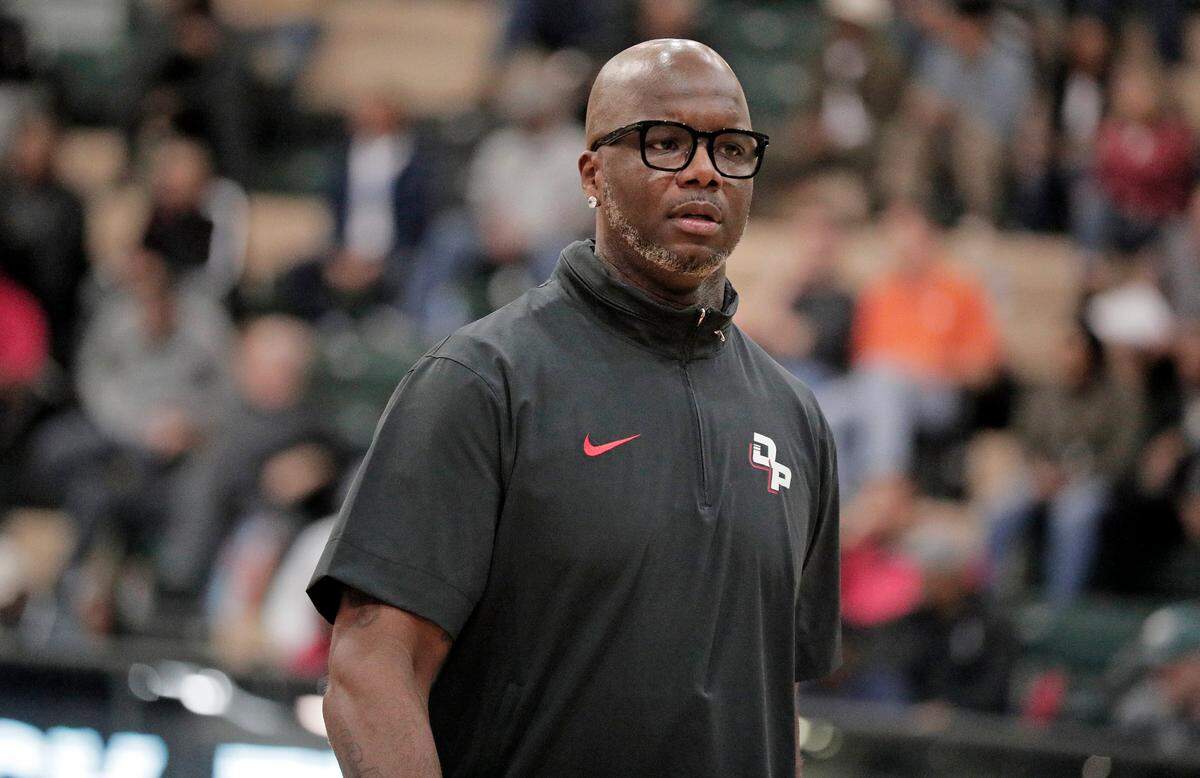 Coach Jermaine O’Neal and Dynamic Prep take part in the 2023 Chick-fil-A Classic basketball tournament.