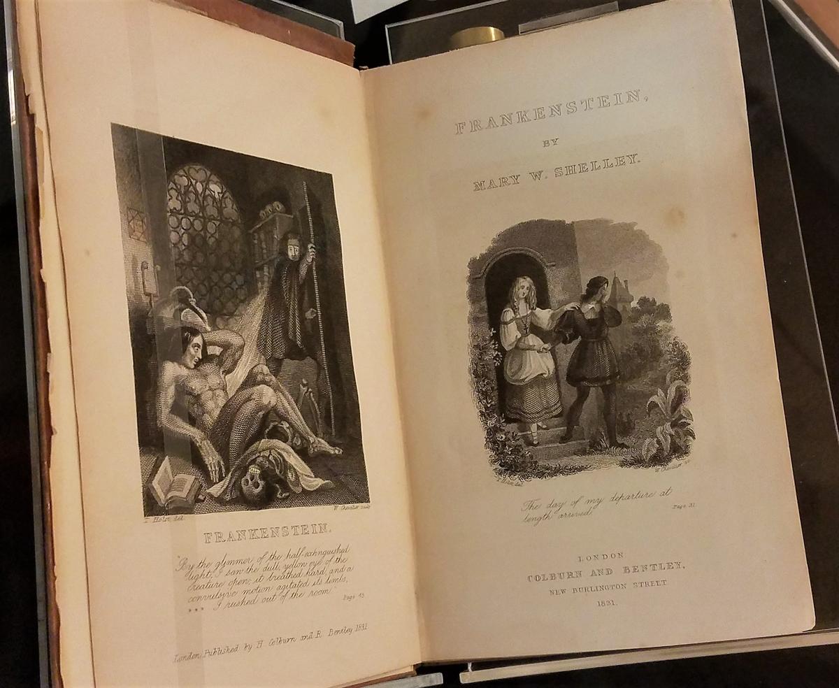 A 1831 edition of “Frankenstein.” Mary Shelley revised the novel for Richard Bentley’s Standard Novels series. More than 4,000 copies of this edition were printed.