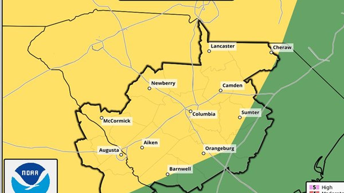 The severe weather forecast for South Carolina’s Midlands.