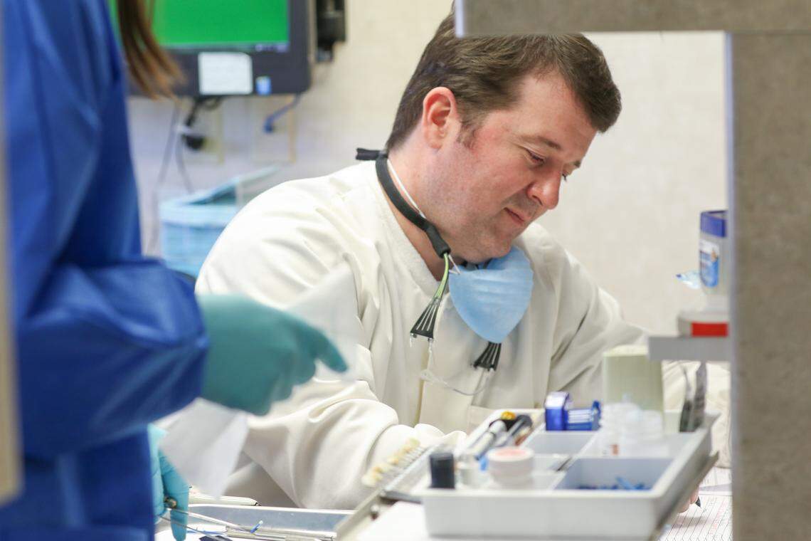 Kent Bracey, a dentist in Dillon, pulls a lot of teeth partly because of a lack of fluoride in the community water system. 2/25/19