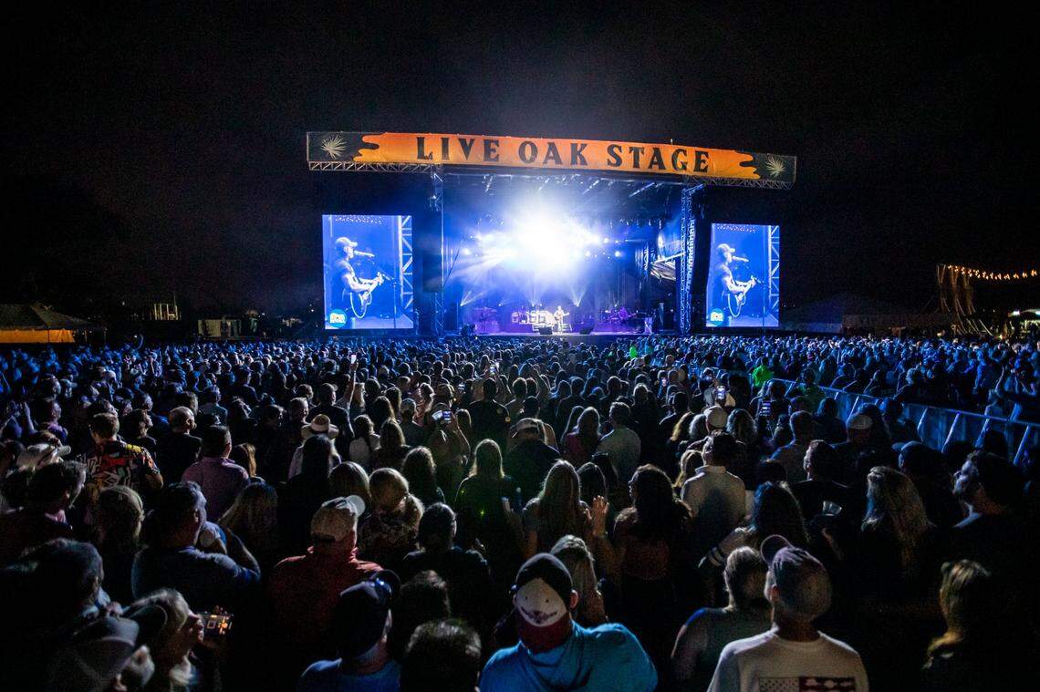 Darius Rucker performs at the 2022 Riverfront Revival music festival in North Charleston.
