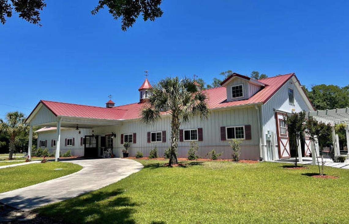 A view of the main barn at Camelot Farms.