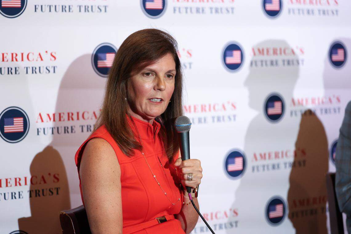 Lt. Gov. Pamela S. Evette holds a town hall event at the Vista Room at the Blue Marlin restaurant in Columbia on Wednesday, June 25, 2025.