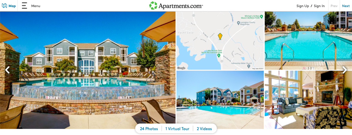 The Grandview at Lake Murray is located at 2170 N. Lake Drive in Columbia.