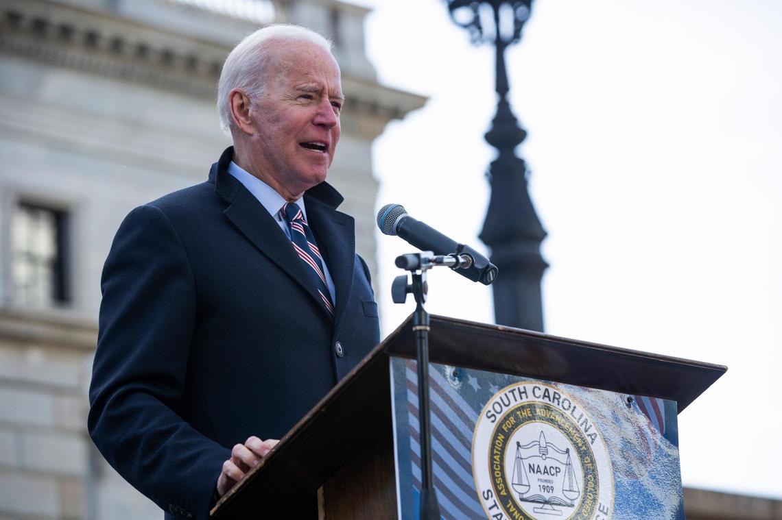 Former Vice President Joe Biden speaks at the King Day at the Dome on Monday, January 20, 2020.