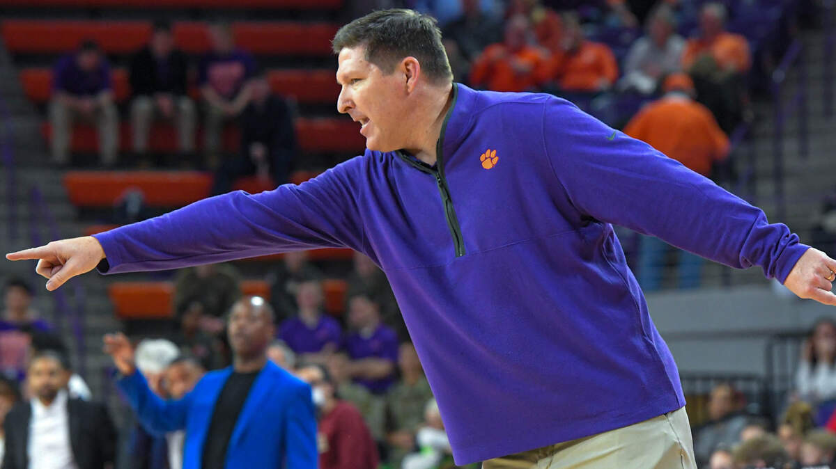 Jan 13, 2024; Clemson, South Carolina, USA; Clemson Tigers head coach Brad Brownell reacts during the second half against the Boston College Eagles at Littlejohn Coliseum.