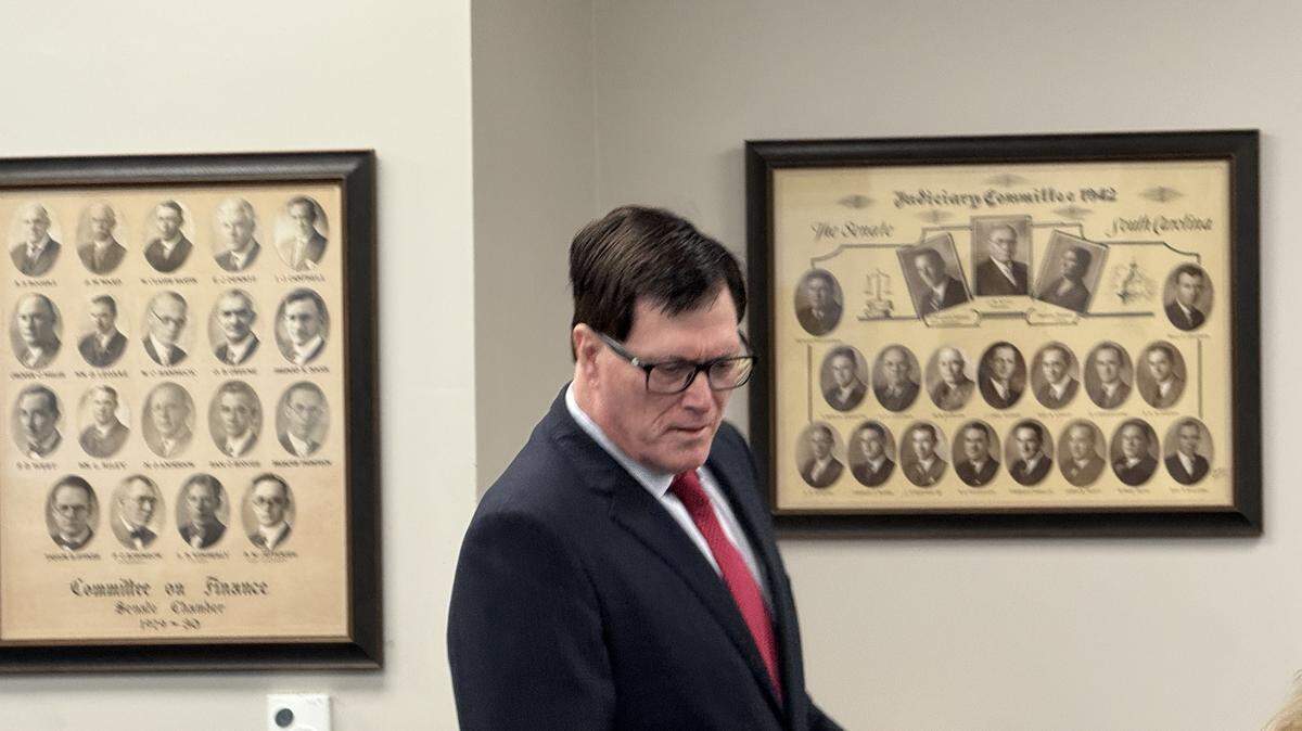 Jay Lucas makes an appearance Nov. 14, 2025, before the SC Judicial Merit Selection Commission to explain his qualifications to be on the SC Supreme Court despite never having been a state judge.