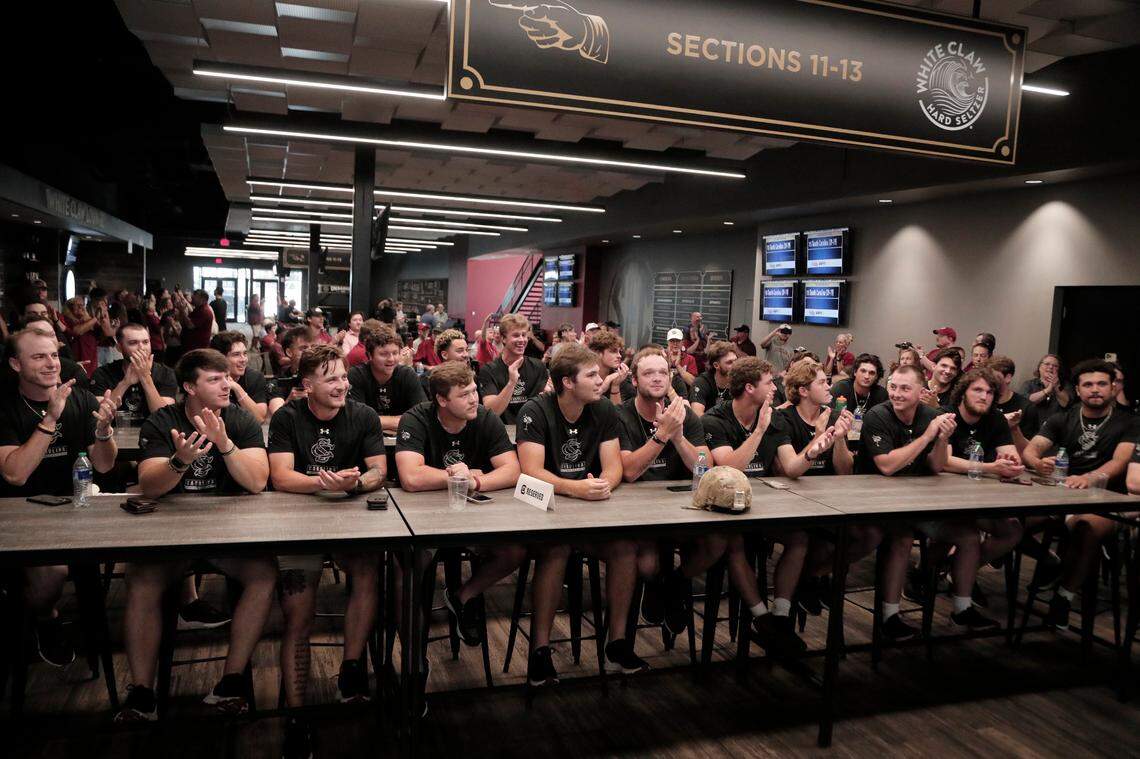 South Carolina held a selection show watch party inside the Cookaboose Club in Williams-Brice Stadium on Monday, May 29