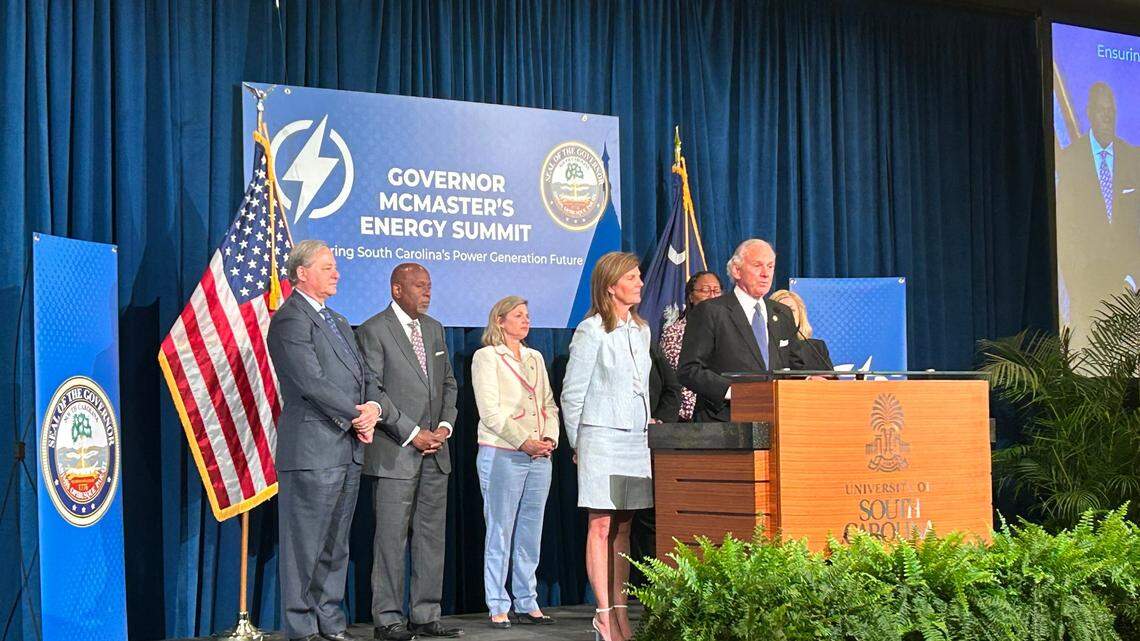 Gov. Henry McMaster announces the creation of a task force focused on planning for the state’s energy future at an energy summit on Friday.
