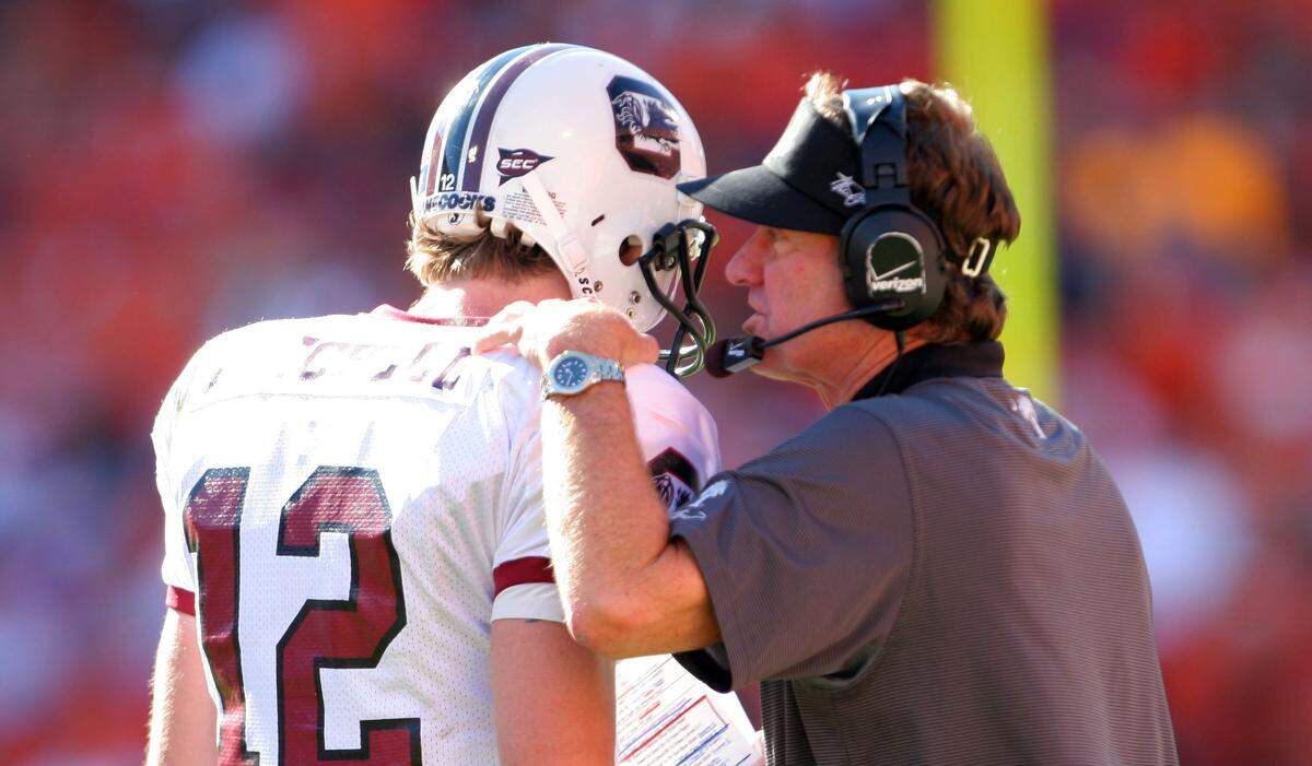 2006 - USC 31, Clemson 28 (at Clemson): South Carolina scored 17 second-half points in a come-from-behind win over Clemson, Steve Spurrier’s first in the series. Clemson kicker Jad Dean missed a 39-yard field goal with 13 seconds left that would have tied the game. USC got rushing touchdowns from Mike Davis, Cory Boyd and Blake Mitchell (pictured). The win snapped a four-game losing streak to Clemson.