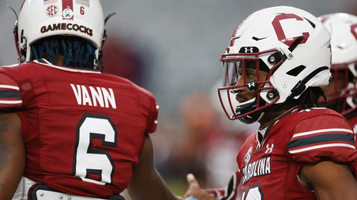 South Carolina is wearing throwback helmets against S.C. State.