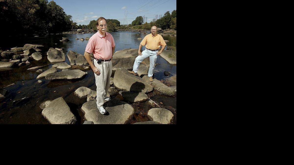 Gerritt Jobsis, right,  and Guy Jones, left,  care very much about the health of the rivers that run through Columbia and have concerns about DHEC's handling of the July sewer spill.  Jobsis is the Southeast Region director of American Rivers, a river protection group and Guy Jones owns a local kayaking business called the River Runner.