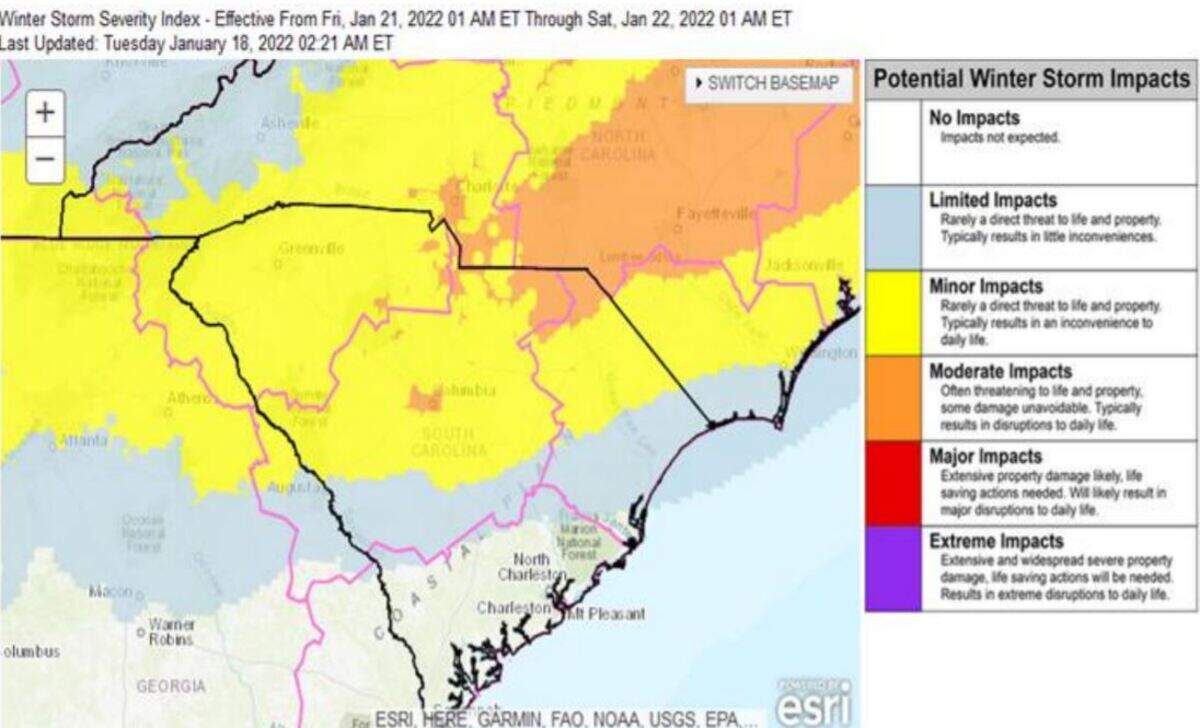 A winter storm is forecast to affect the Midlands for the second time in a week.